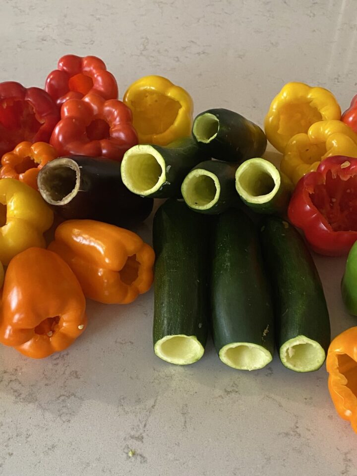 Hollowed-out vegetables for bulgur dolma.
