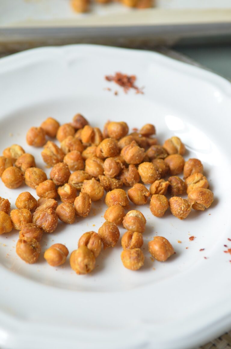Sweet and Spicy Roasted Chickpeas | The Stuffed Grape Leaf