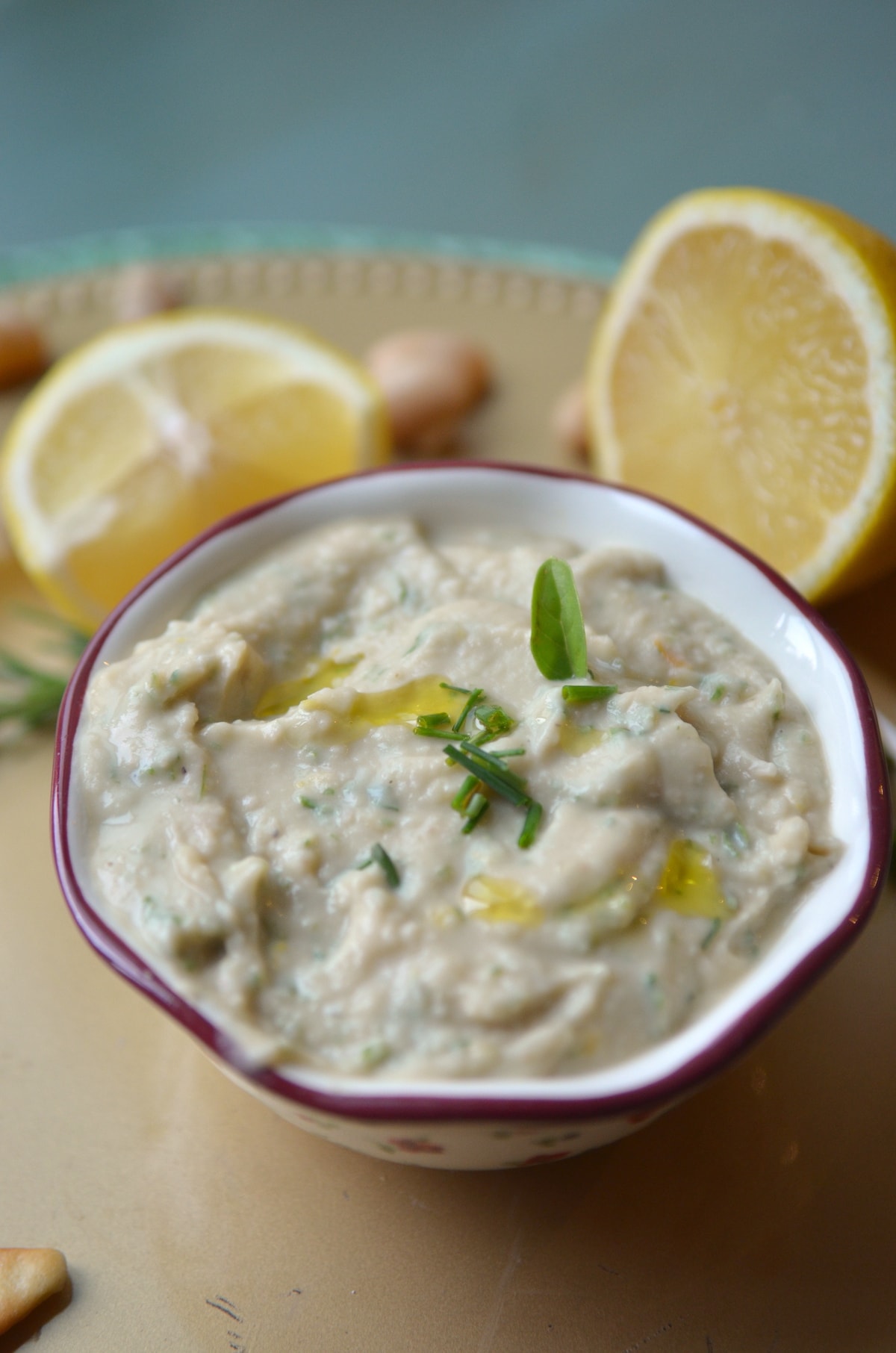 White Bean Hummus Without Tahini The Stuffed Grape Leaf