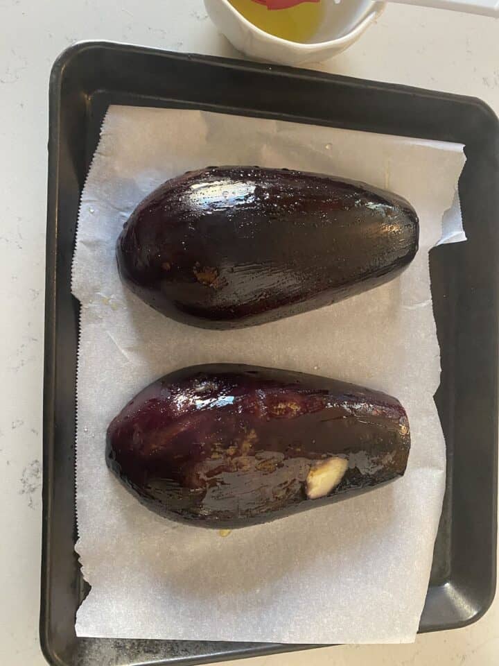 Roasted eggplant for baba ganoush