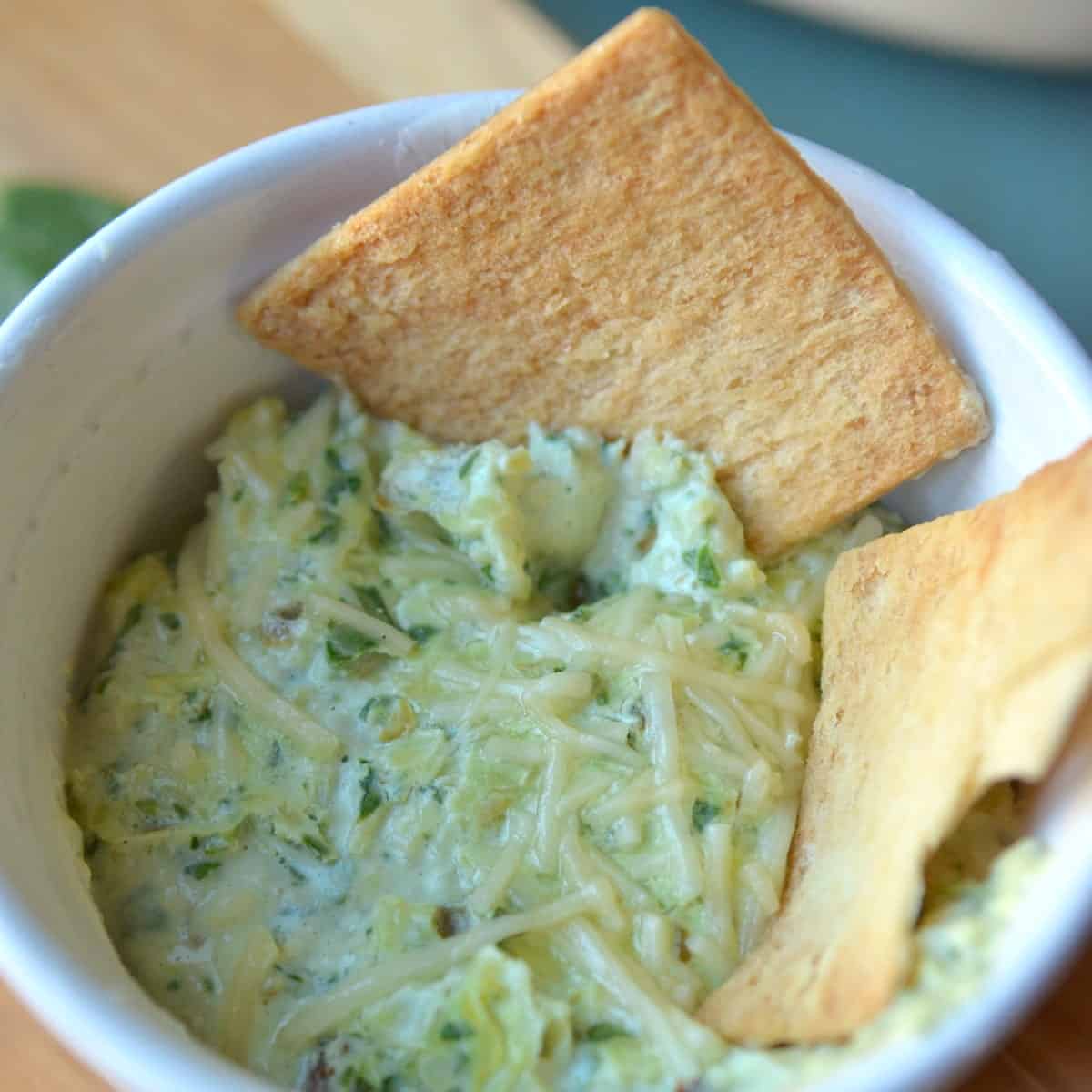 Artichoke Jalapeño Dip With Greek Yogurt The Stuffed Grape Leaf